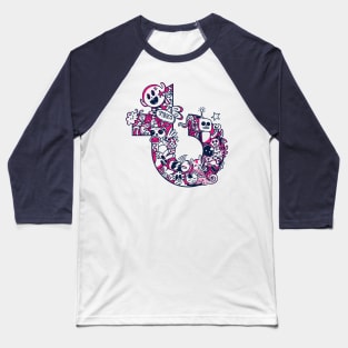 TB Doodle Icon Baseball T-Shirt